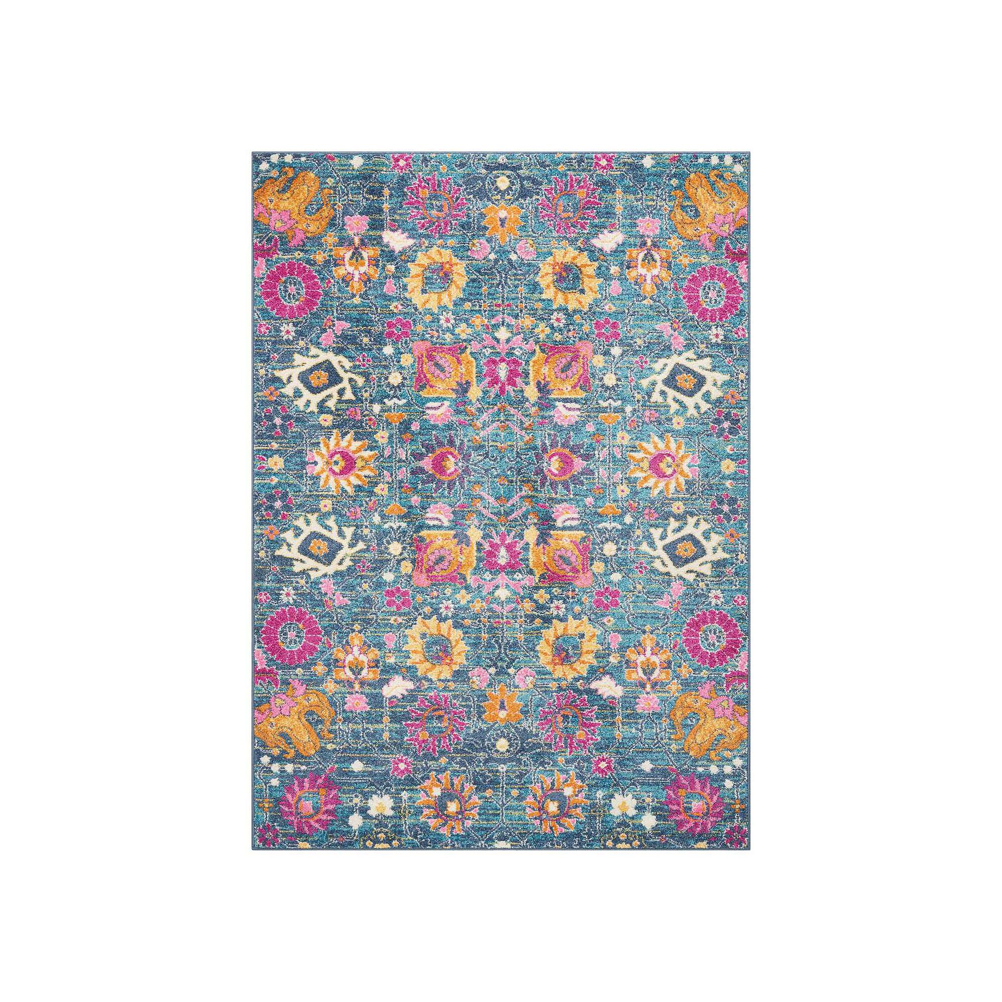 Nourison Passion Colorful Bohemian Rug, Blue