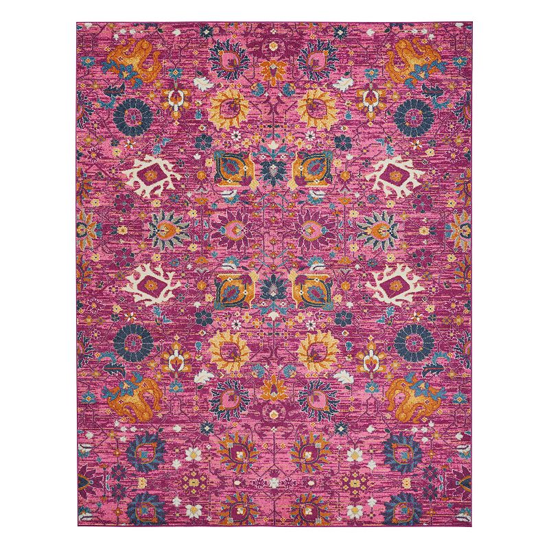 Nourison Passion Colorful Bohemian Rug, Purple, 8X10 Ft