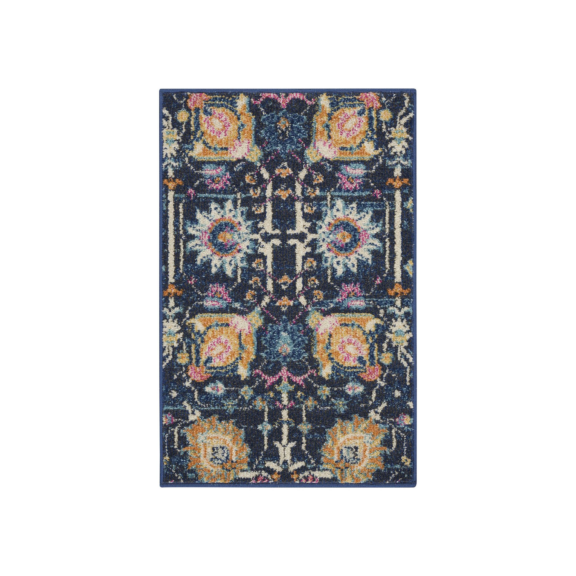 Nourison Passion Colorful Bohemian Rug, Blue