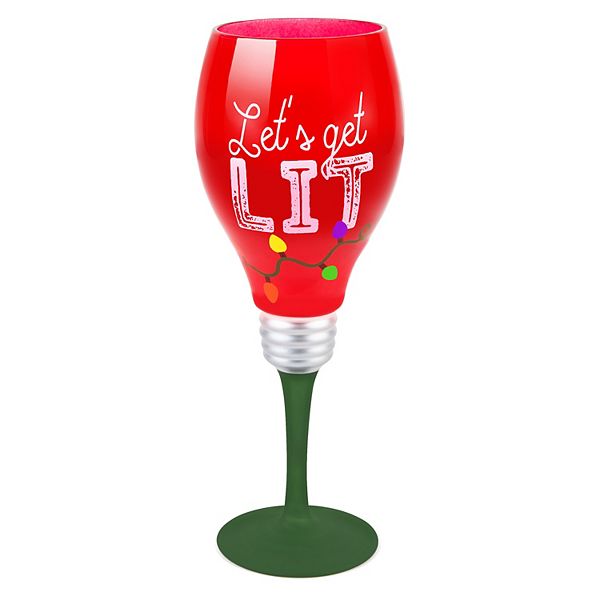 kohls christmas wine glasses