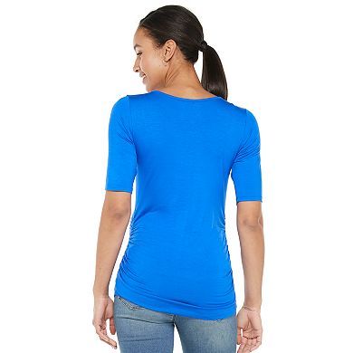 Maternity a:glow Scoopneck Ruched Tee