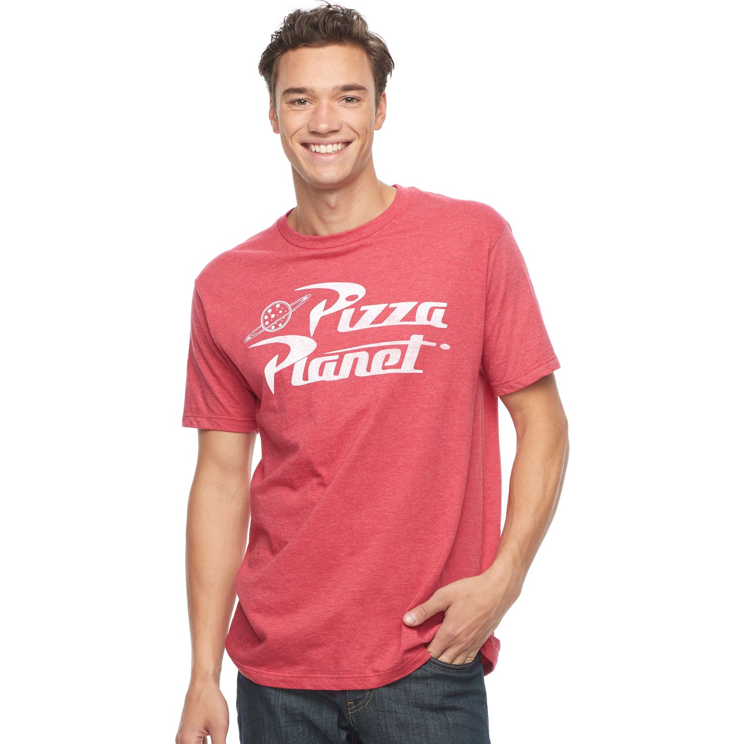red pizza planet shirt