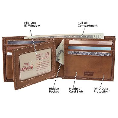 Men's Levi's® RFID-Blocking Extra-Capacity Slimfold Wallet 