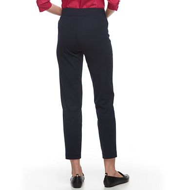 Women's Croft & Barrow® Tummy-Slimming Slim-Leg Ponte Pants