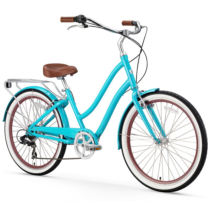 26" sixthreezero Women's EVRYjourney Seven Speed Step-Through Touring Hybrid Bicycle, Teal