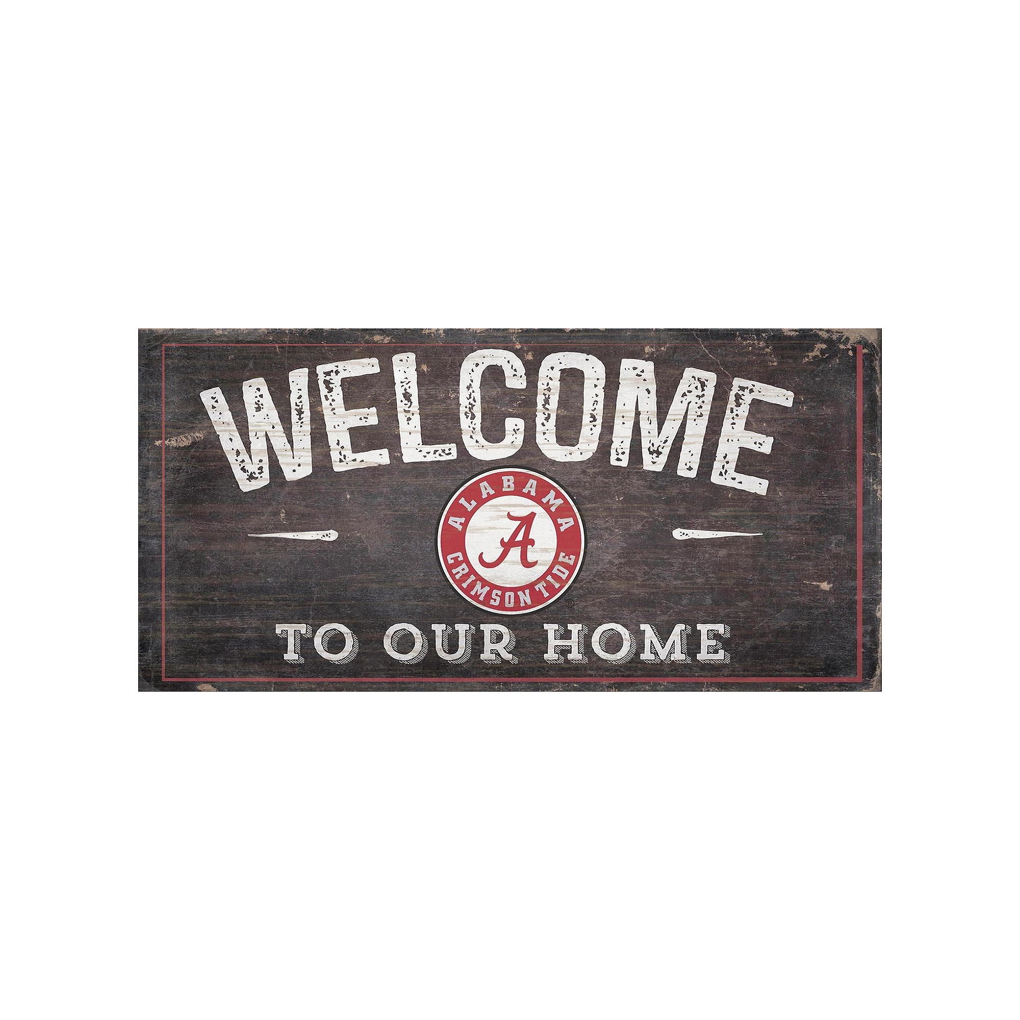 Alabama Crimson Tide Welcome Sign Wall Art, Team