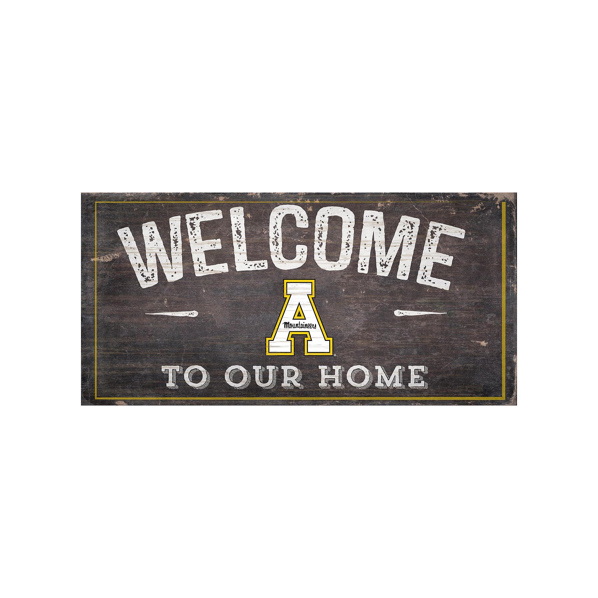 Appalachian State Mountaineers Welcome Sign Wall Art, App Team