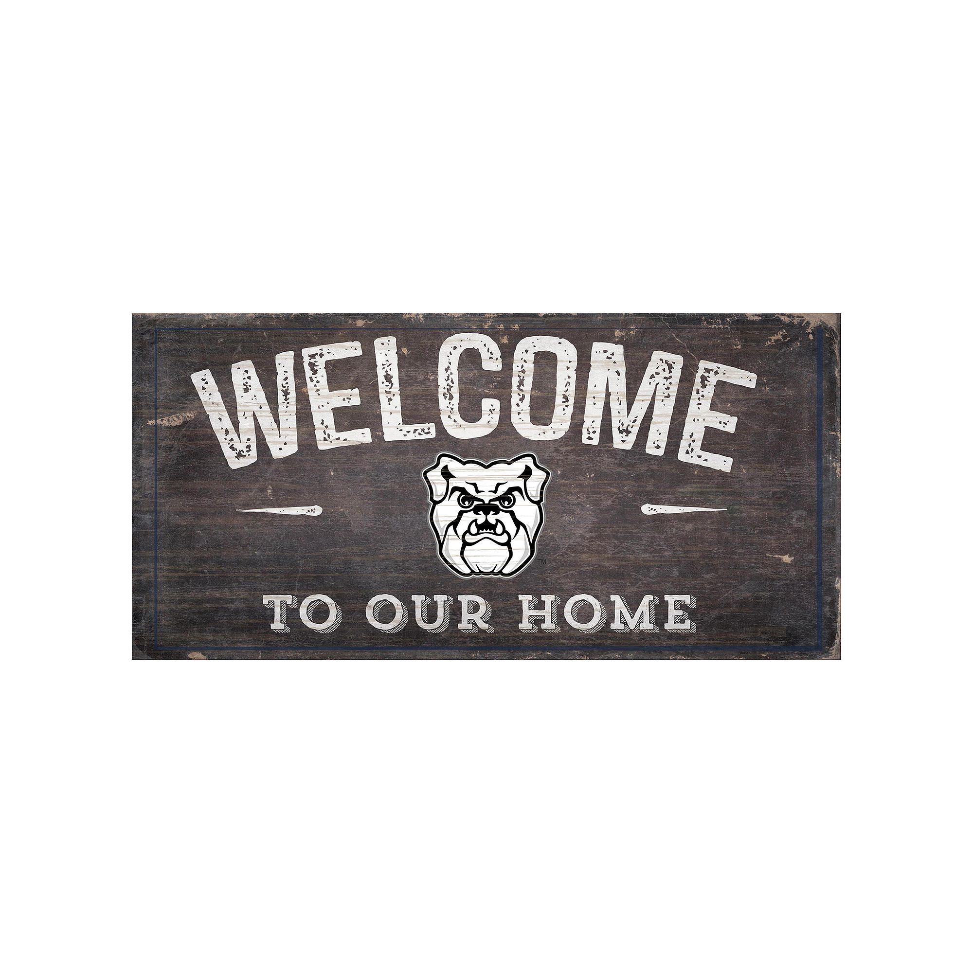 Butler Bulldogs Welcome Sign Wall Art, But Team