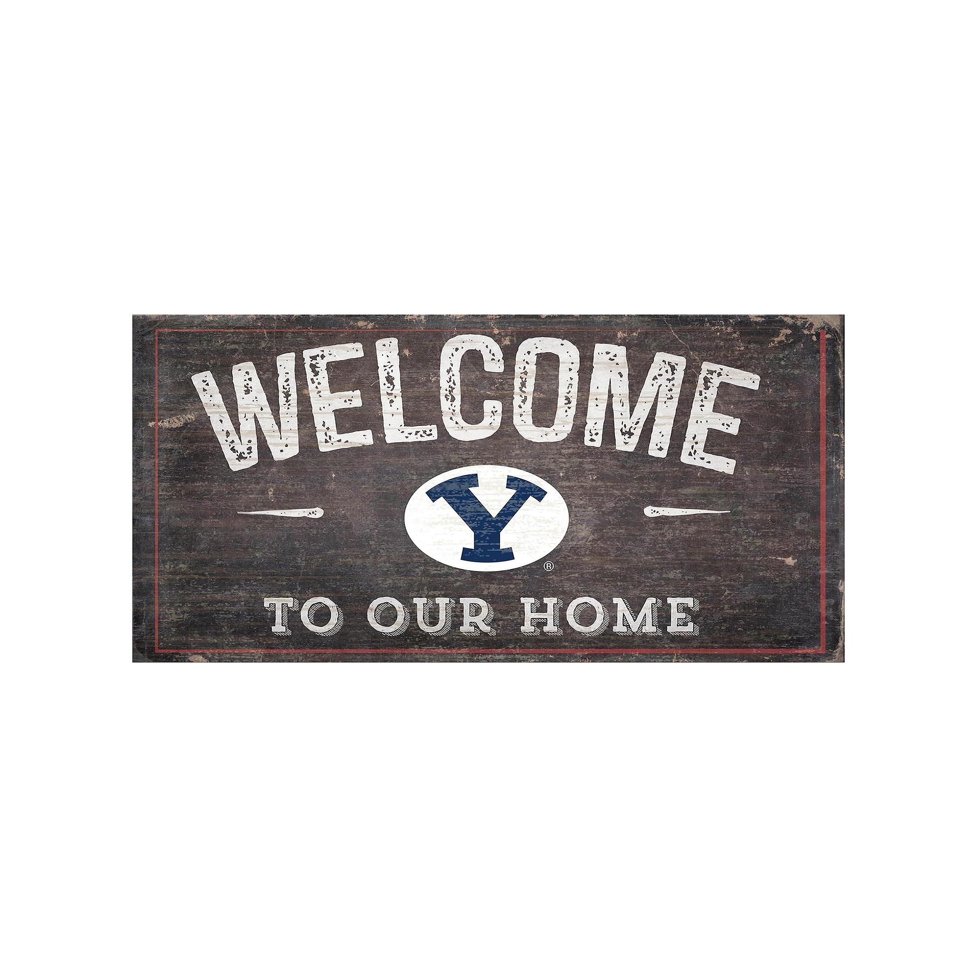 BYU Cougars Welcome Sign Wall Art, Team