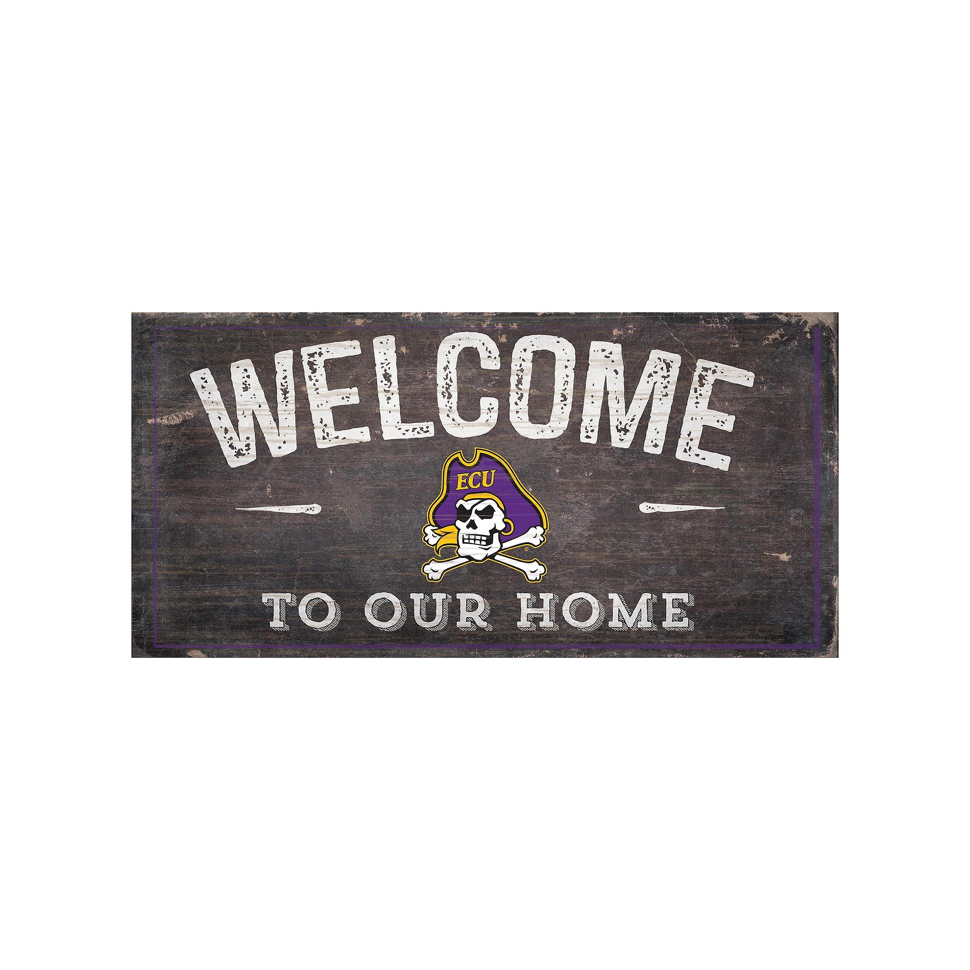 East Carolina Pirates Welcome Sign Wall Art, Ecu Team