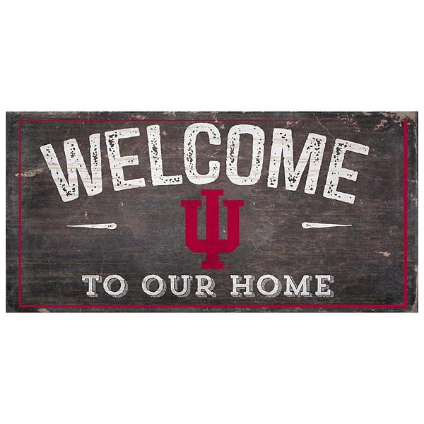 Indiana Hoosiers Welcome Sign Wall Art