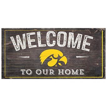 Iowa Hawkeyes Welcome Sign Wall Art