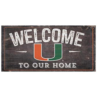Miami Hurricanes Welcome Sign Wall Art