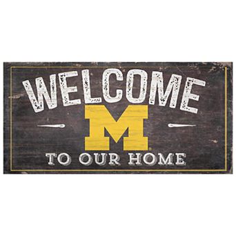 Michigan Wolverines Welcome Sign Wall Art