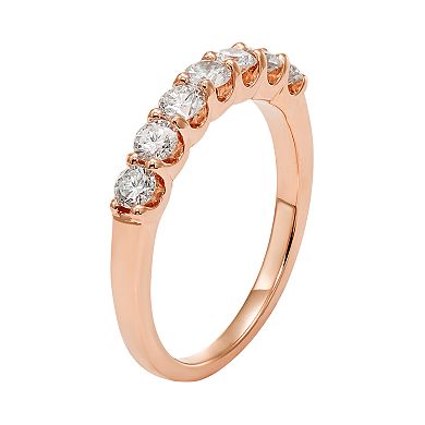 14k Rose Gold 3/4 Carat T.W. IGL Certified Diamond Anniversary Ring