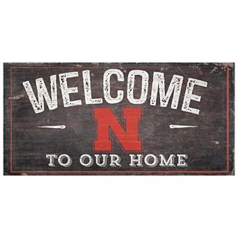 Nebraska Cornhuskers Welcome Sign Wall Art