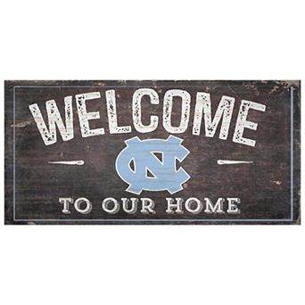 North Carolina Tar Heels Welcome Sign Wall Art