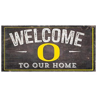 Oregon Ducks Welcome Sign Wall Art