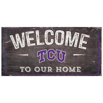 TCU Horned Frogs Welcome Sign Wall Art