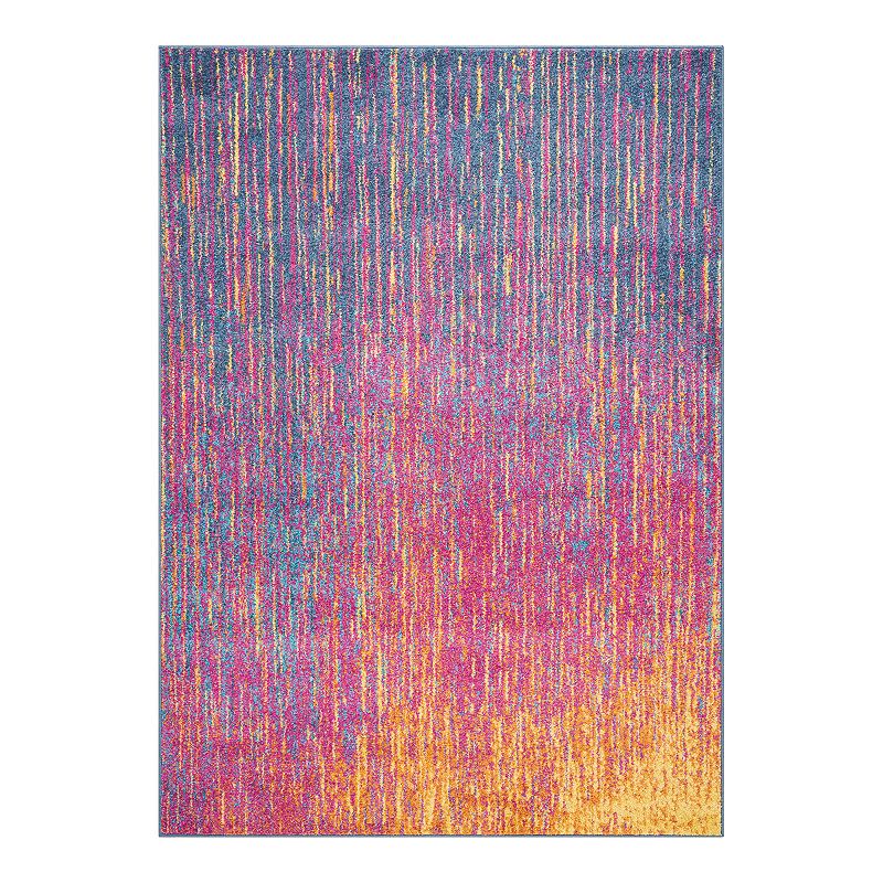 Nourison Passion Striped Rug, Multicolor, 4Ft Rnd