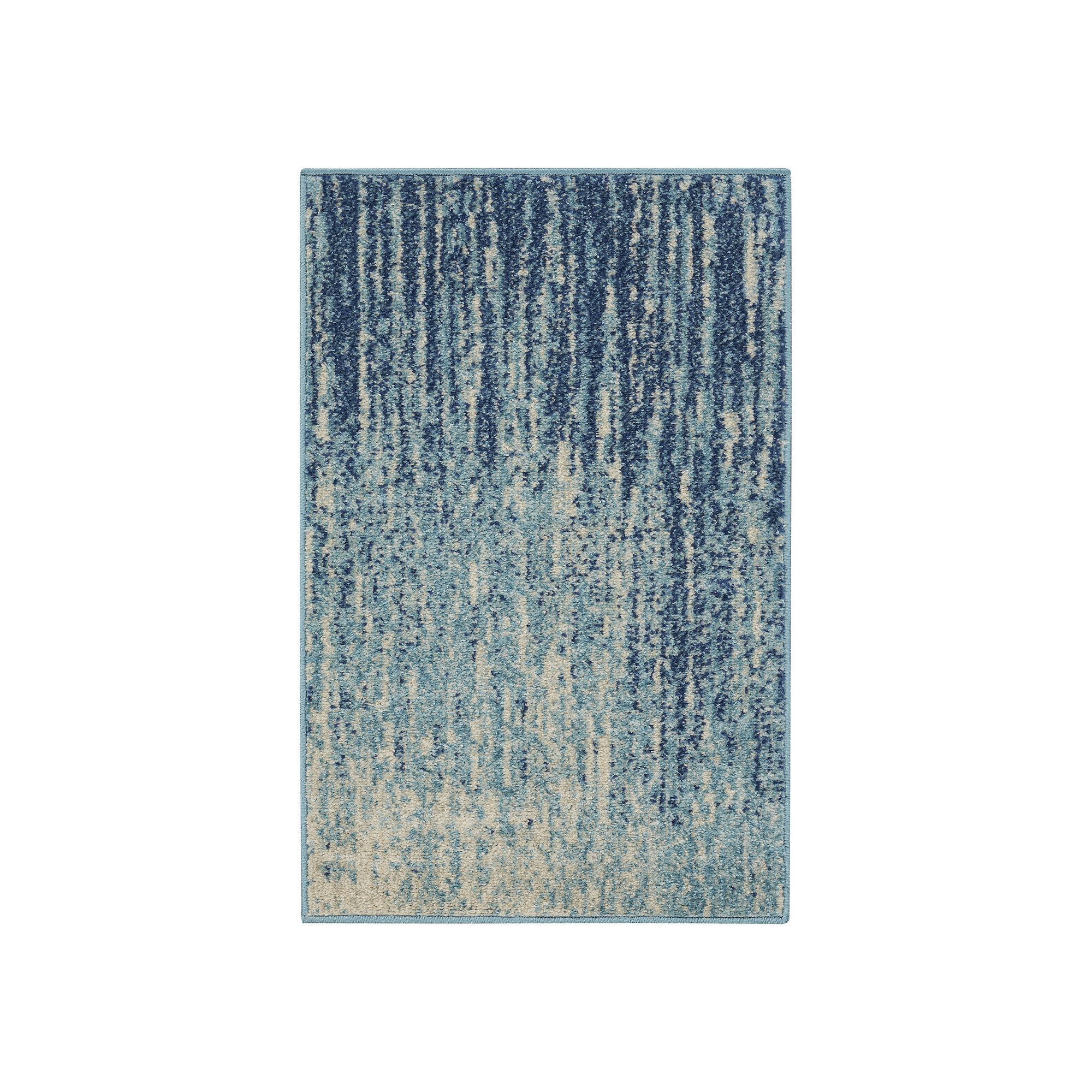 Nourison Passion Striped Rug, Navy Light Blue