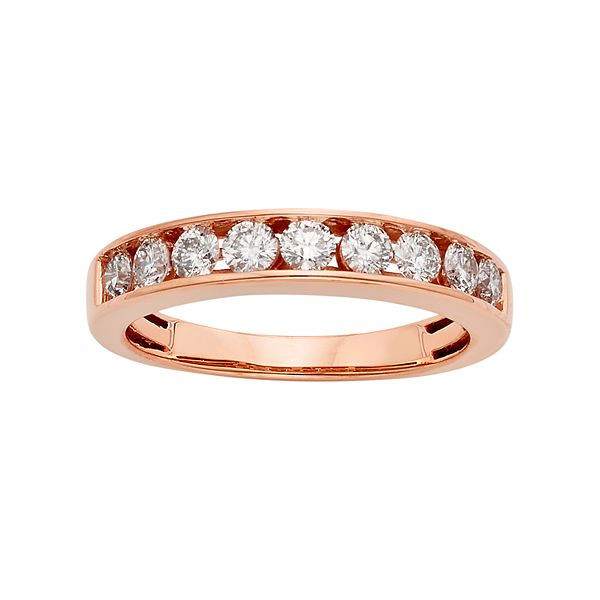 The Regal Collection 14k Rose Gold 3/4 Carat T.W. IGL Certified Diamond ...