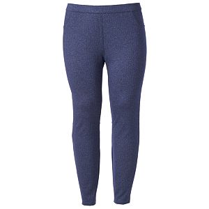 Plus Size LC Lauren Conrad Herringbone Pull-On Ponte Leggings
