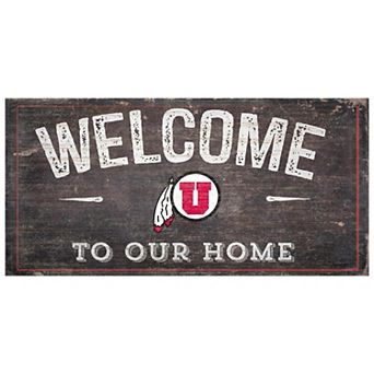 Utah Utes Welcome Sign Wall Art