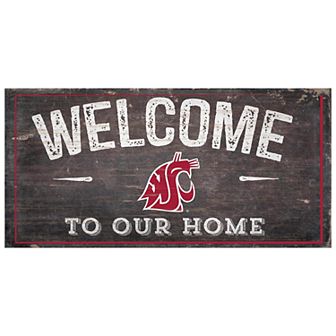 Washington State Cougars Welcome Sign Wall Art