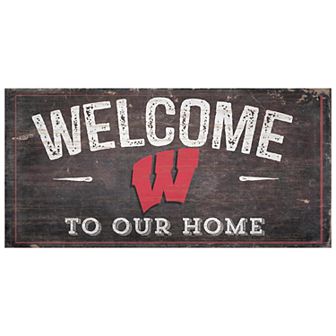 Wisconsin Badgers Welcome Sign Wall Art