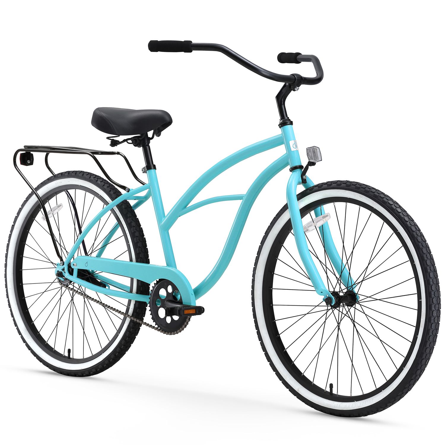 sixthreezero women's speed beach cruiser bicycle with rear rack