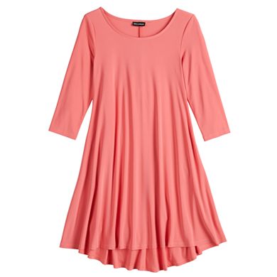 Women's Nina Leonard High-Low Trapeze Dress