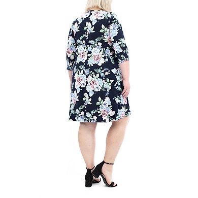 Women's Nina Leonard High-Low Trapeze Dress