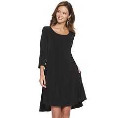 Women's 24seven Comfort Apparel Knee Length Fit & Flare Cold Shoulder Dress