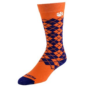 Men's Mojo Clemson Tigers Argyle Socks