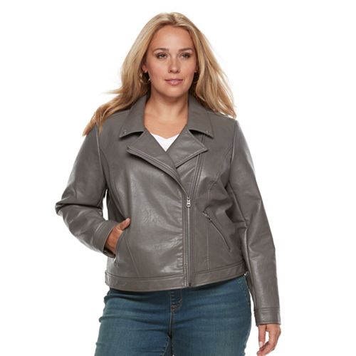 Women's Plus Apt. 9® Zipper Moto Jacket