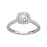 Simply Vera Vera Wang 14k White Gold 1/2 Carat T.W. Diamond Square Halo Engagement Ring
