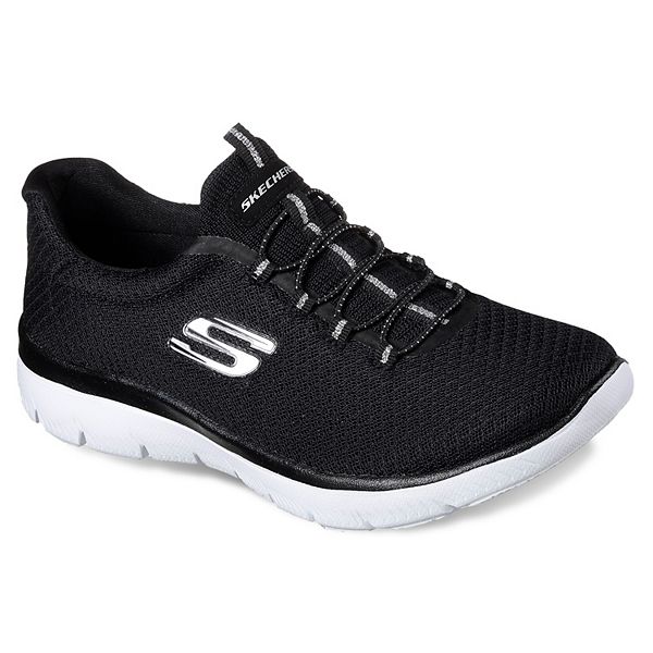 Skechers&reg; Summits Women's Athletic Shoes - Black White (7.5 WIDE)