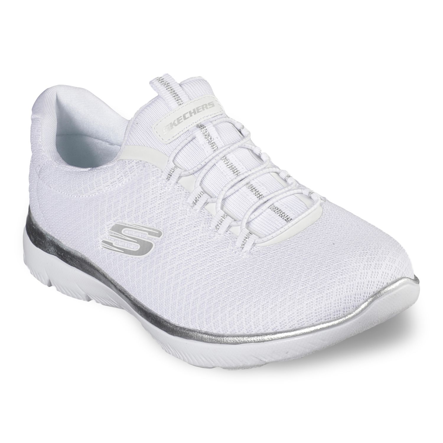 white memory foam sneakers