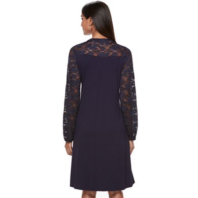 Women's Apt. 9® Lace Yoke A-Line Dress