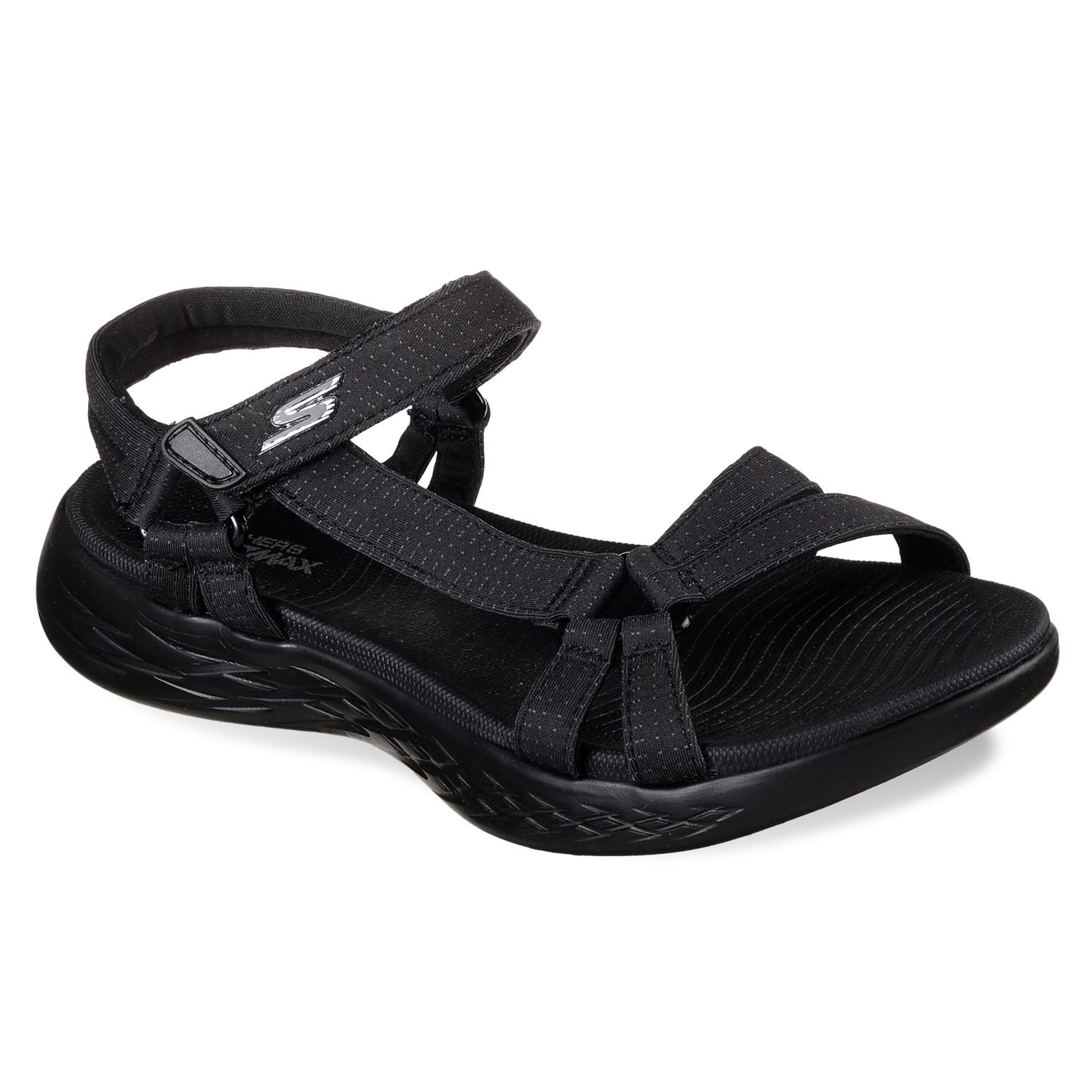 sketcher black sandals