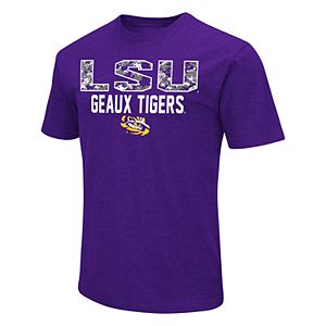 Men's Campus Heritage LSU Tigers Camo Wordmark Tee