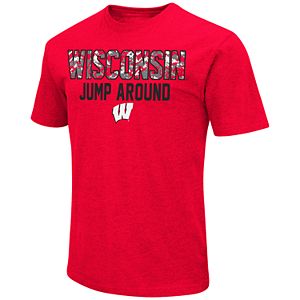 Men's Campus Heritage Wisconsin Badgers Camo Wordmark Tee