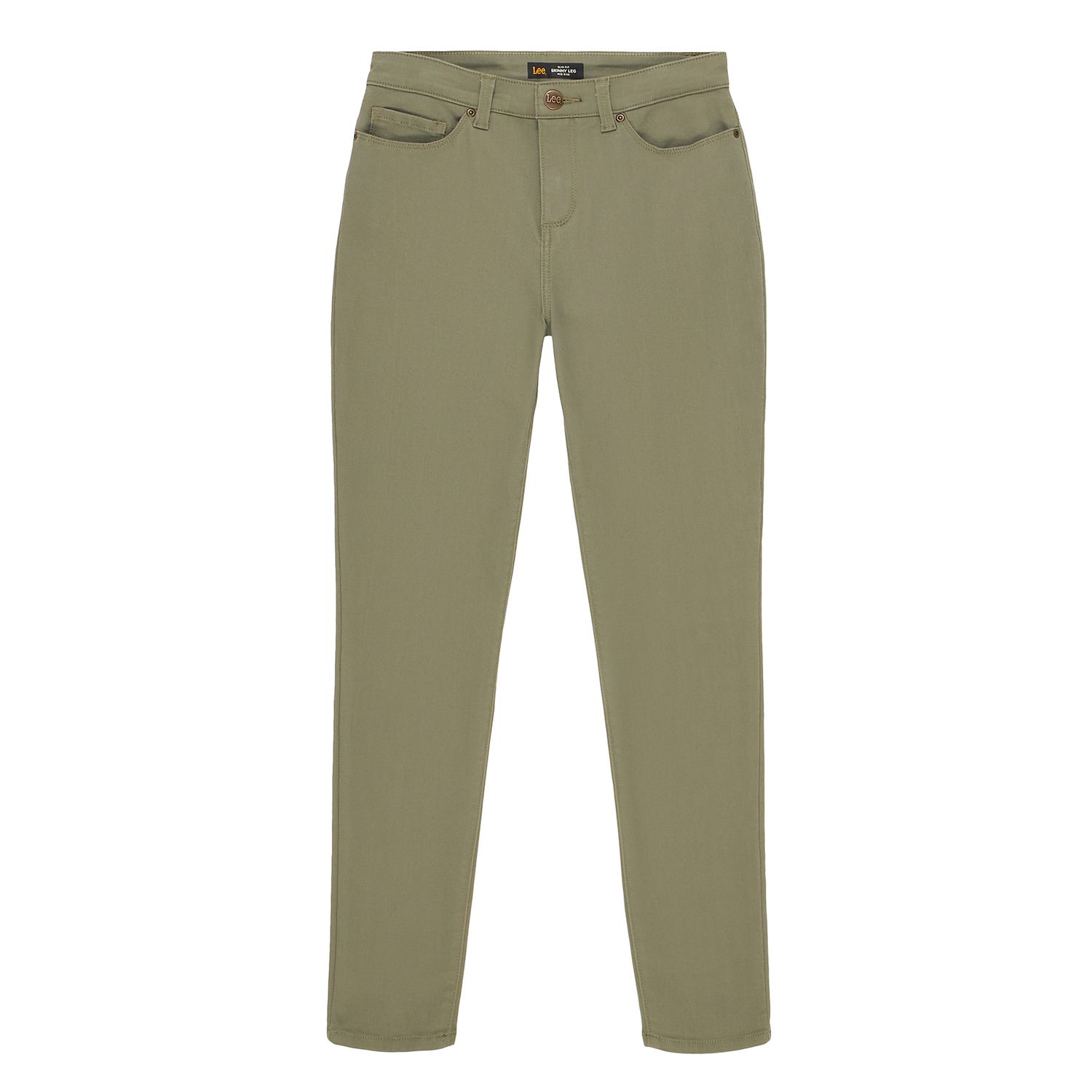 green straight jeans