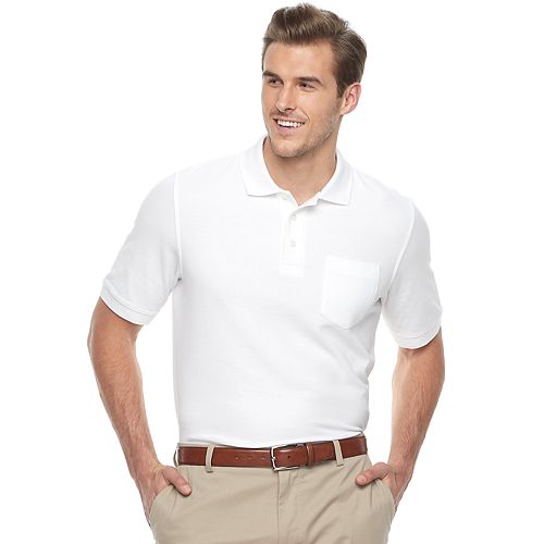 Big And Tall Croft And Barrow® Classic Fit Easy Care Pique Performance Pocket Polo