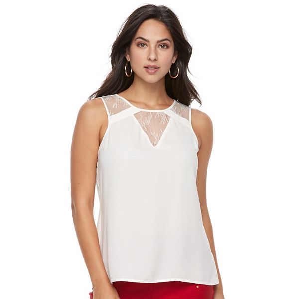 Women's Apt. 9® Lace Inset Sleeveless Top