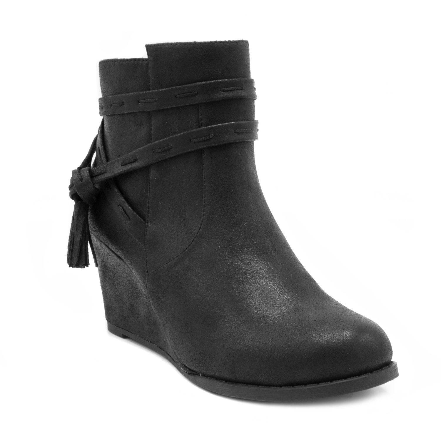 rampage black ankle boots