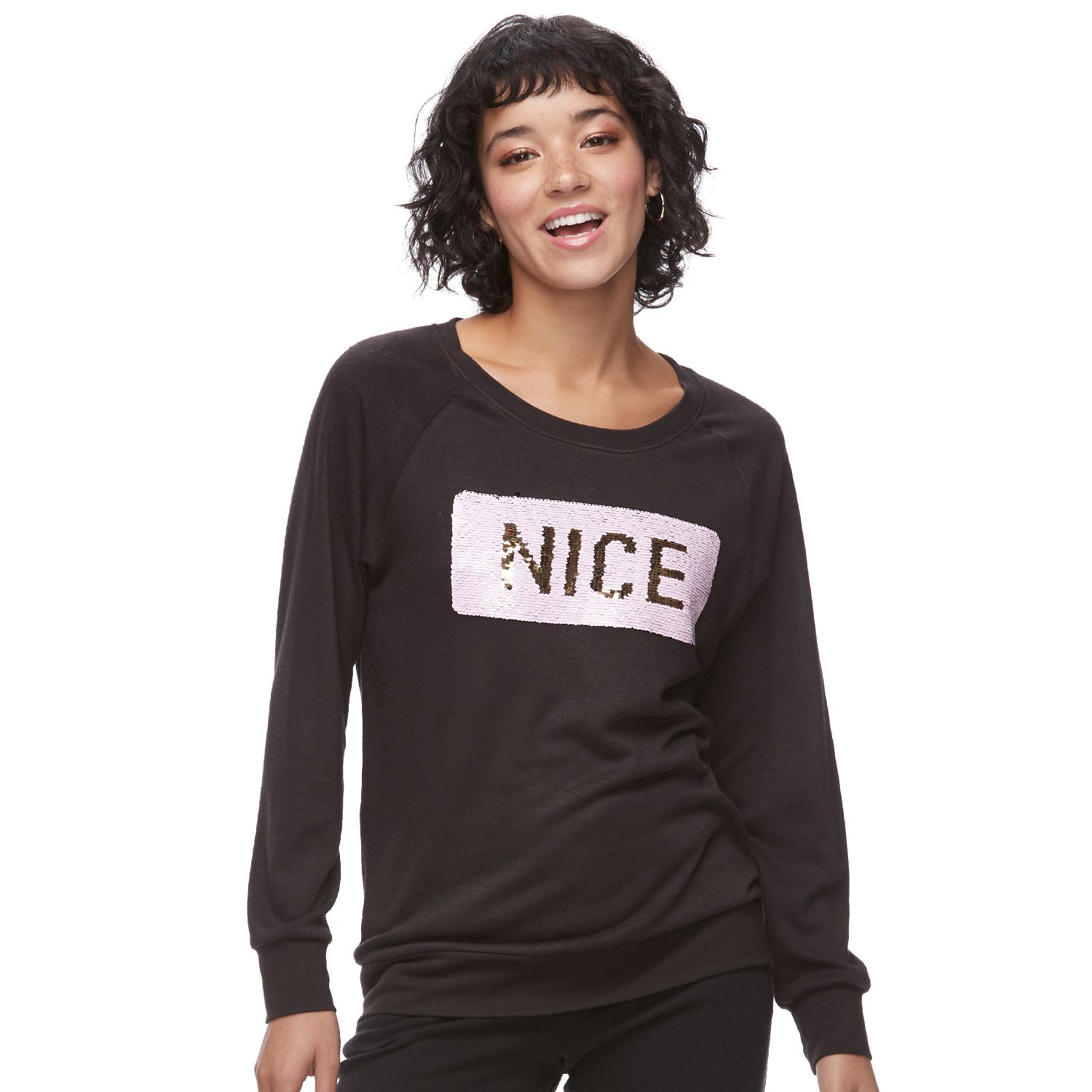 naughty nice sequin sweater walmart