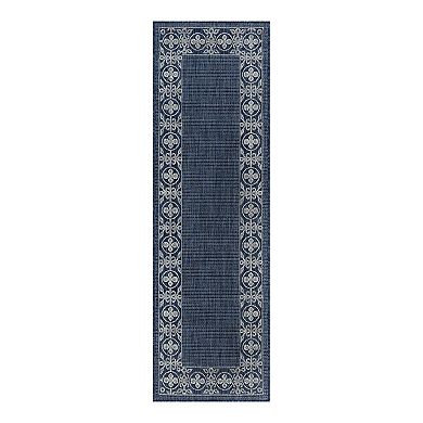 KHL Rugs Veranda Varrock Medallion Framed Indoor Outdoor Rug