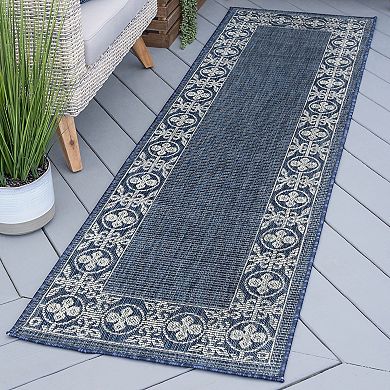 KHL Rugs Veranda Varrock Medallion Framed Indoor Outdoor Rug